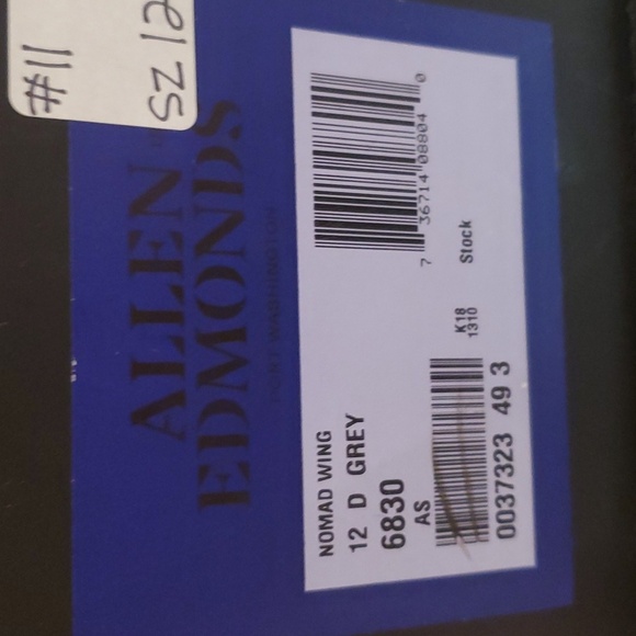 Sz 12D $845 Allen Edmonds derby shoes - Picture 7 of 7